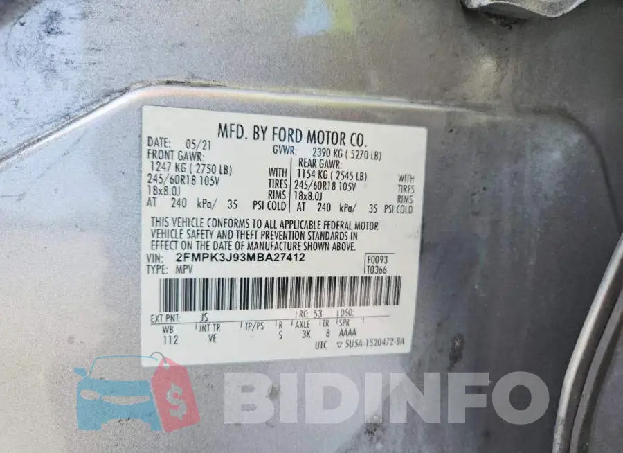 2FMPK3J93MBA27412 Photo# 14