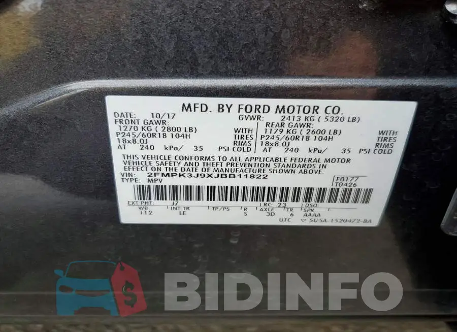 2FMPK3J9XJBB11822 Photo# 14