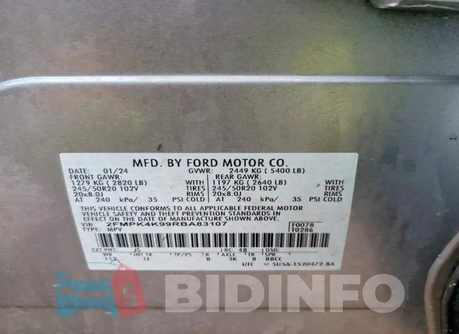 2FMPK4K99RBA83107 Photo# 14