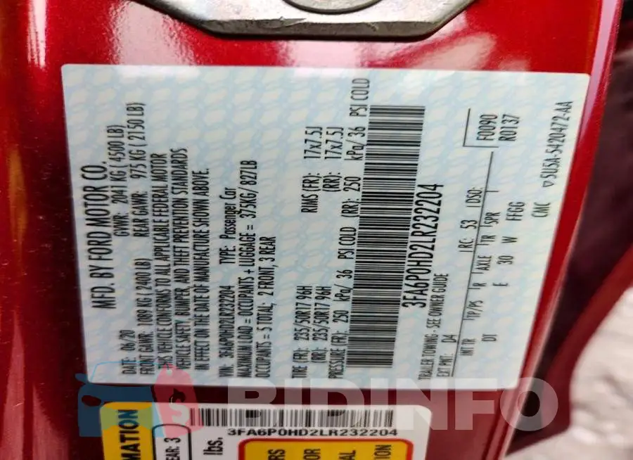 3FA6P0HD2LR232204 Photo# 12
