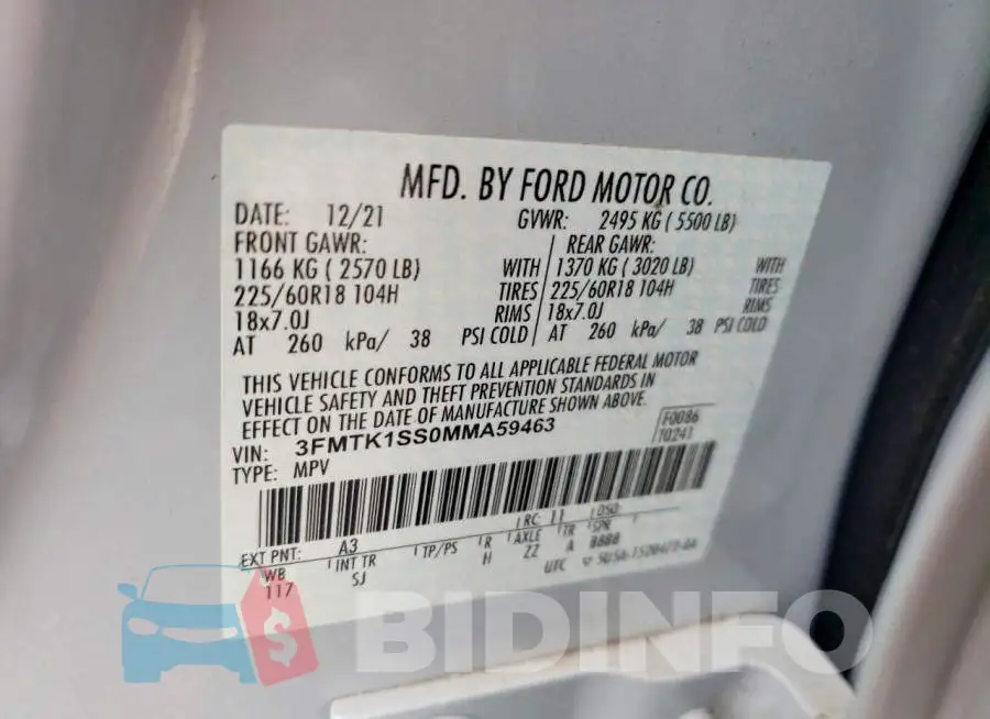 3FMTK1SS0MMA59463 Photo# 12