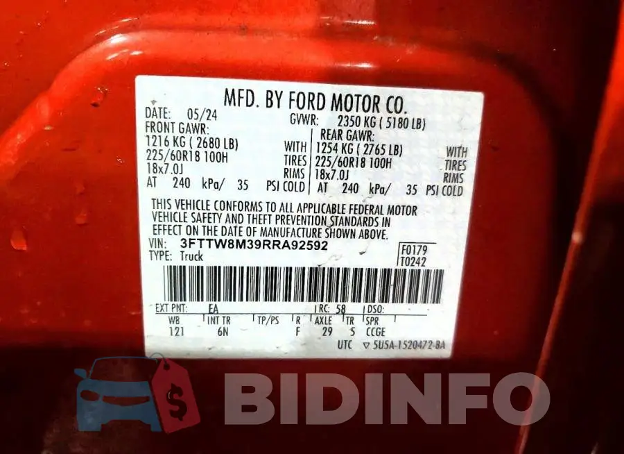 3FTTW8M39RRA92592 Photo# 12