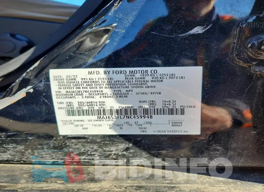 MAJ6S3FL7NC459948 Photo# 13