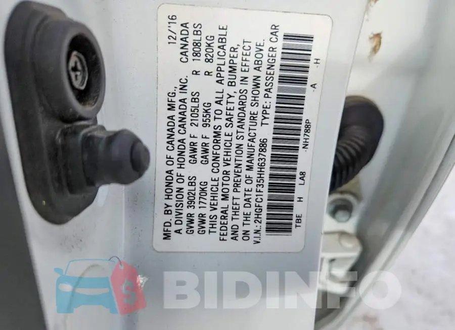 2HGFC1F35HH637886 Photo# 12