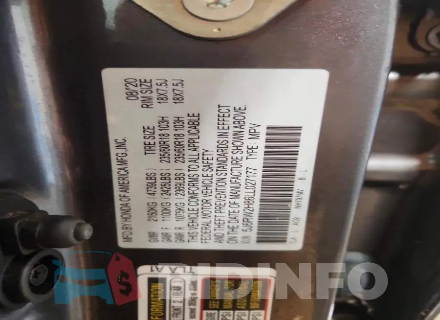 5J6RW2H86LL027177 Photo# 13