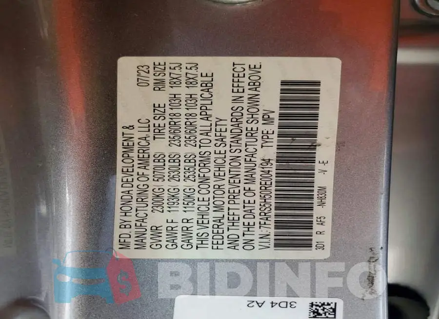 7FARS5H50RE004194 Photo# 13