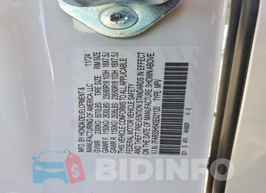 7FARS5H54SE021120 Photo# 14