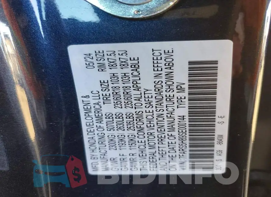 7FARS5H89SE000144 Photo# 13