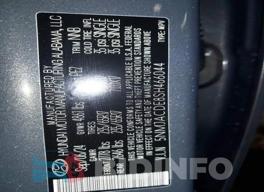 5NMJACDE8SH466044 Photo# 14