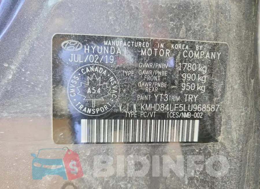 KMHD84LF5LU968587 Photo# 12