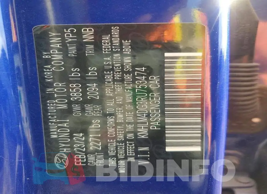 KMHLM4DG3RU753474 Photo# 12
