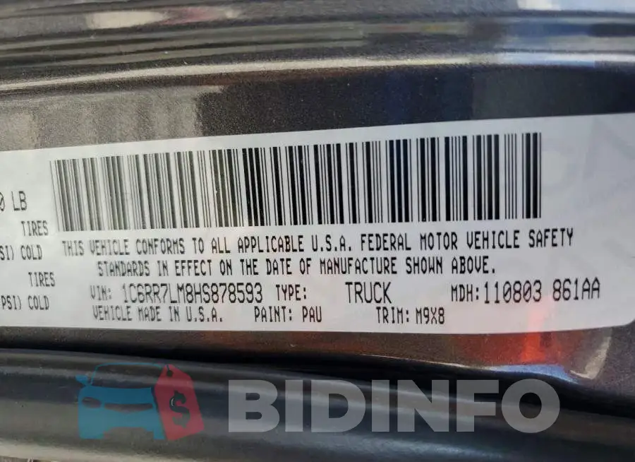 1C6RR7LM8HS878593 Photo# 12