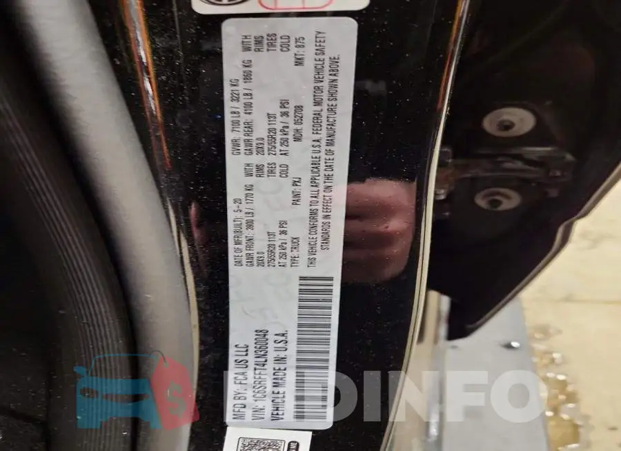 1C6SRFFT4LN360048 Photo# 13
