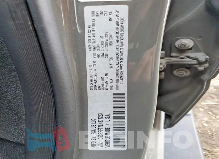 1C6SRFFT7LN377233 Photo# 12