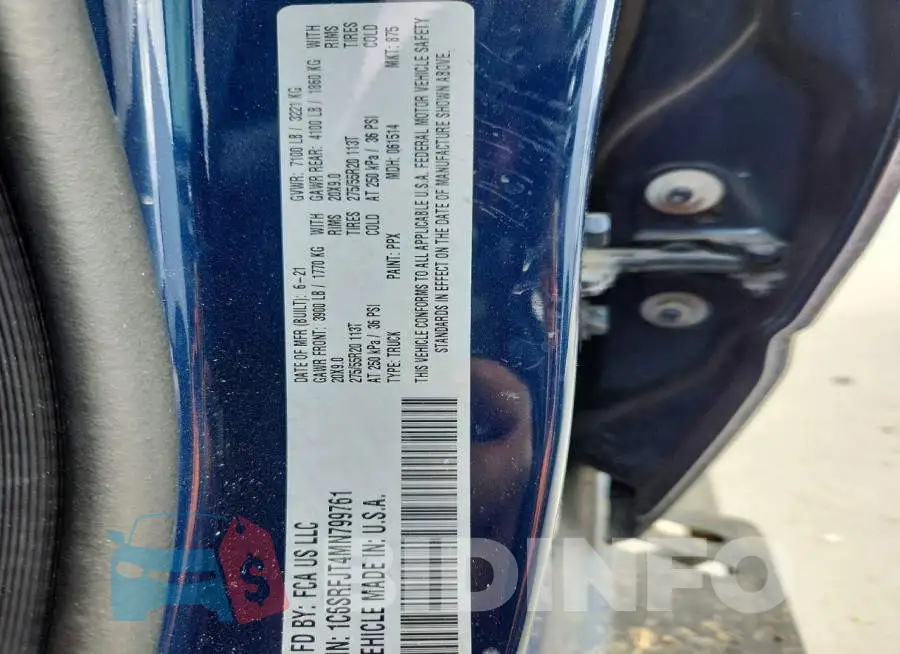1C6SRFJT4MN799761 Photo# 12