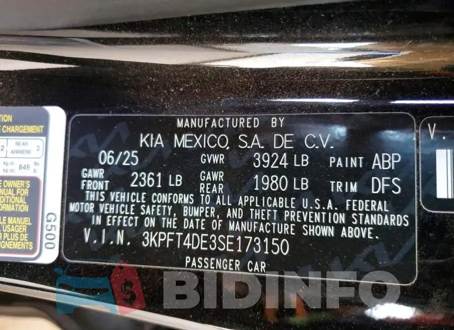 3KPFT4DE3SE173150 Photo# 12