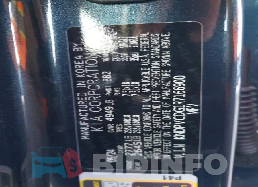 KNDPVCDG1R7166900 Photo# 12