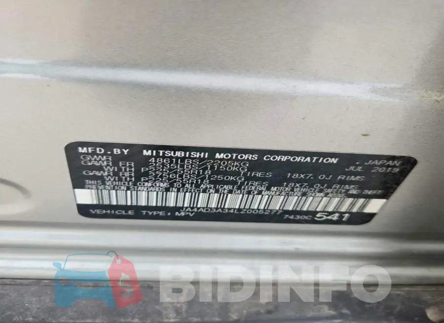 JA4AD3A34LZ005277 Photo# 13