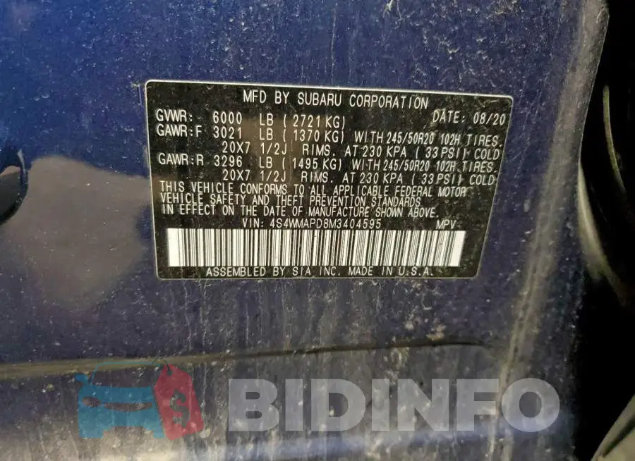 4S4WMAPD8M3404595 Photo# 13