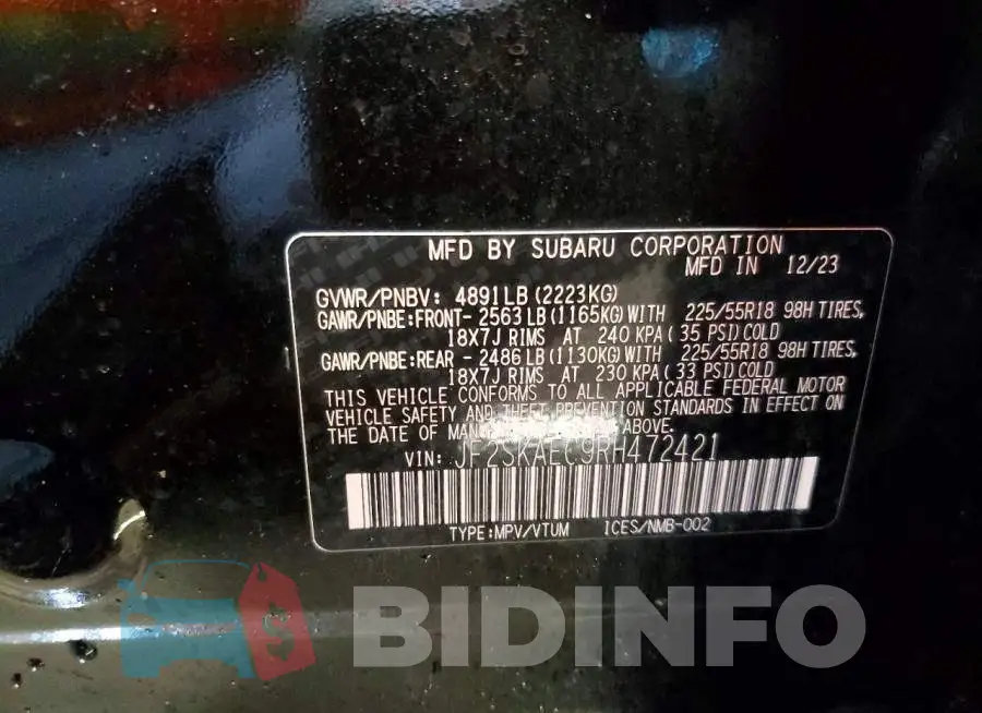 JF2SKAEC9RH472421 Photo# 13