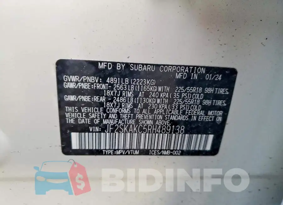 JF2SKAKC5RH489138 Photo# 13