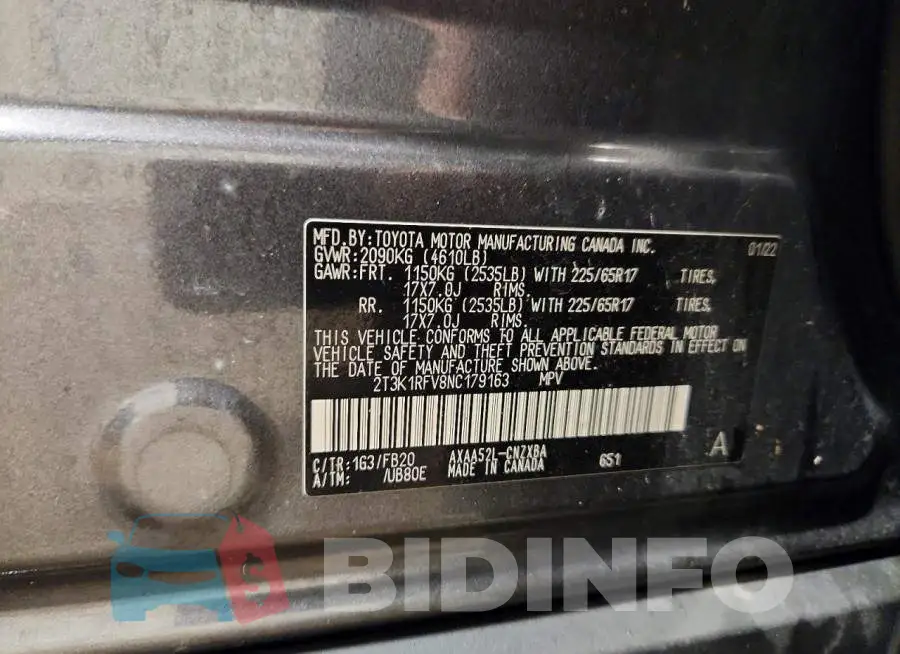 2T3K1RFV8NC179163 Photo# 13