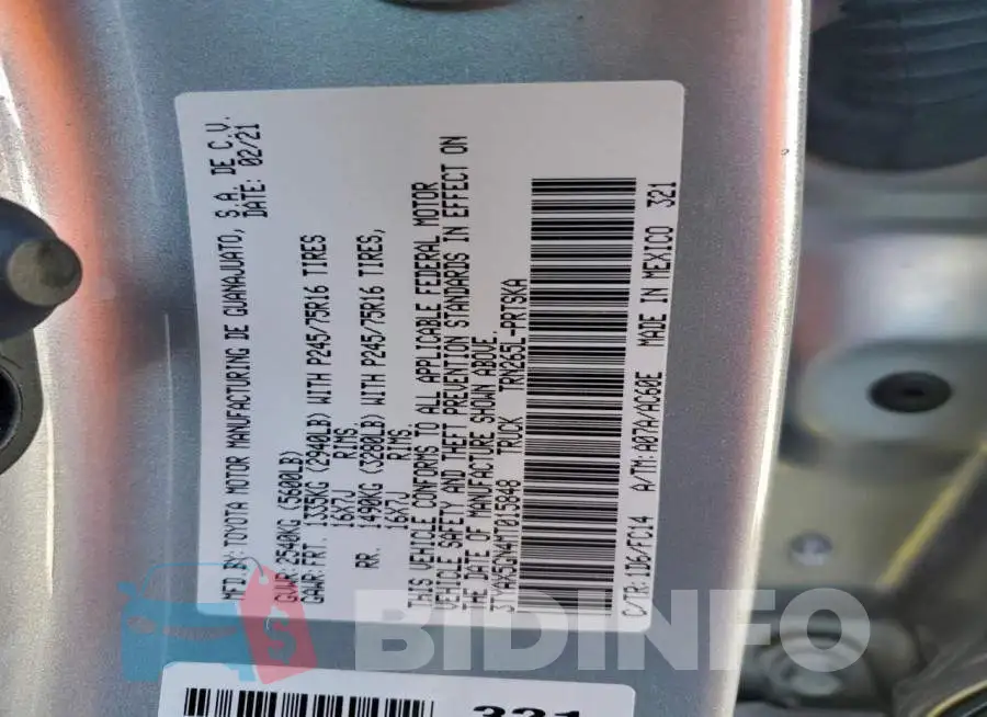 3TYAX5GN4MT015848 Photo# 13