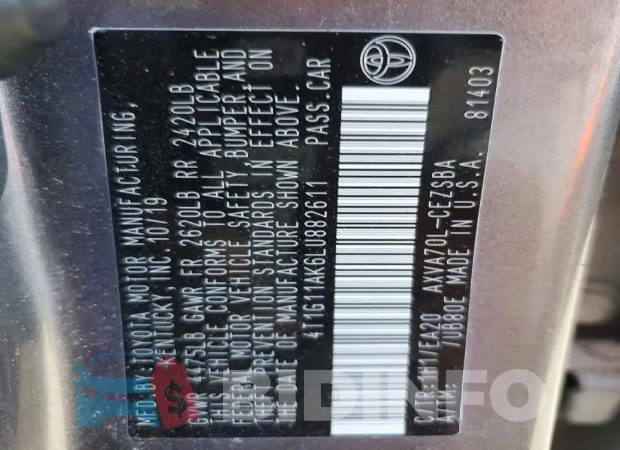 4T1G11AK6LU882611 Photo# 12