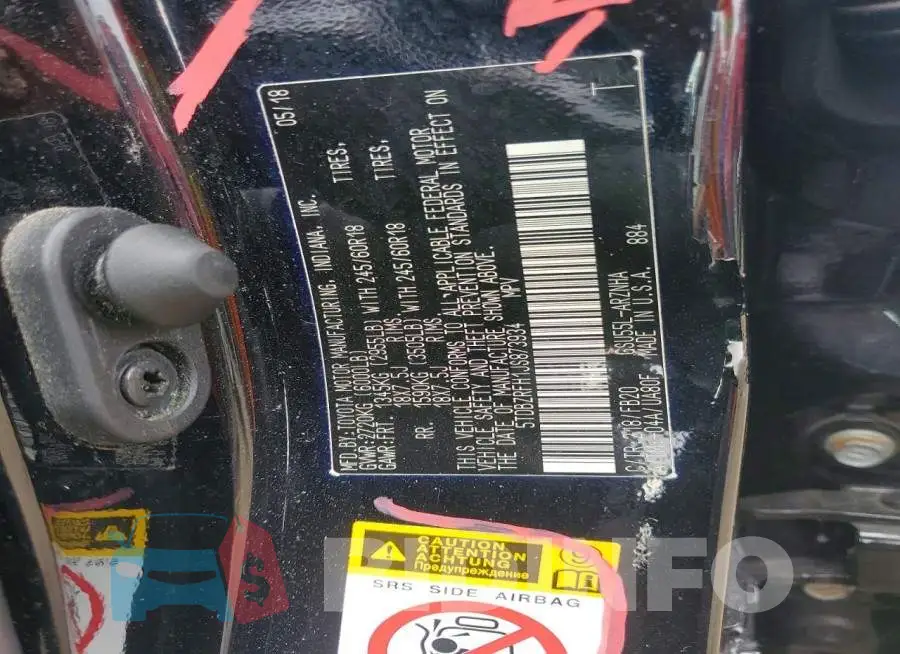 5TDBZRFH1JS873934 Photo# 14
