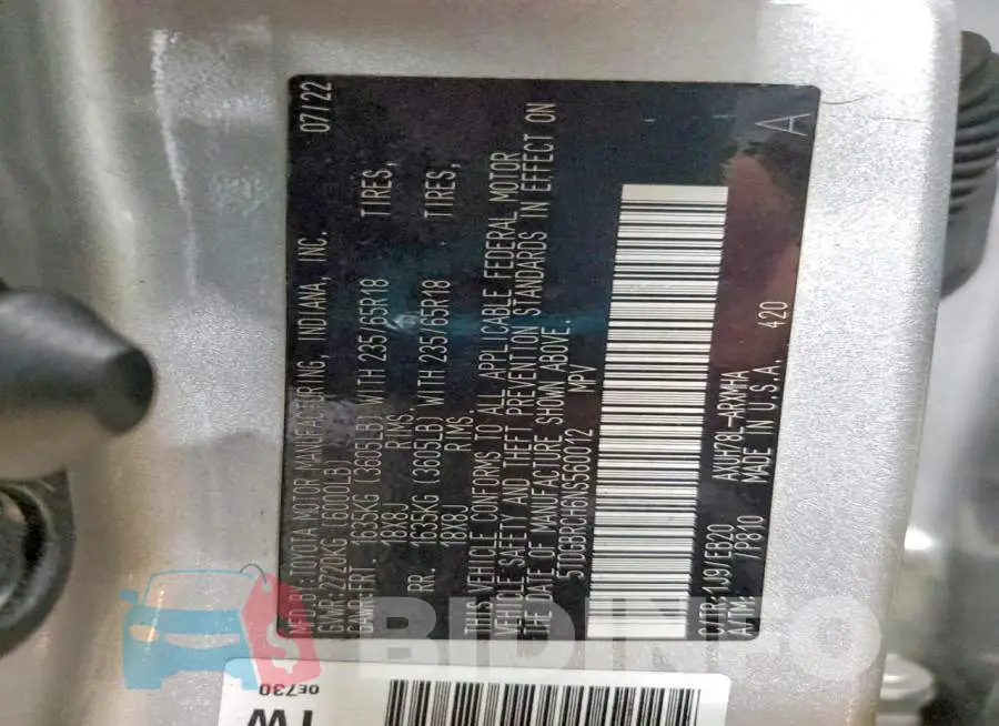 5TDGBRCH6NS560012 Photo# 13