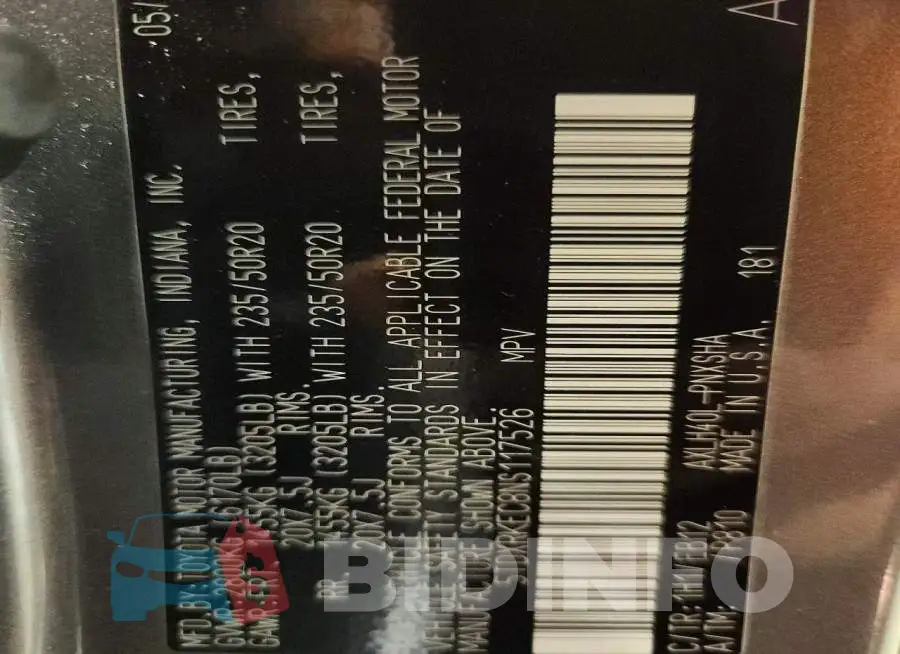 5TDXRKEC8NS117526 Photo# 13
