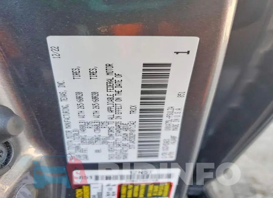 5TFJA5DB2PX071342 Photo# 13