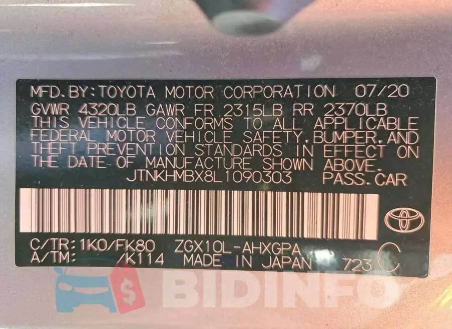 JTNKHMBX8L1090303 Photo# 14