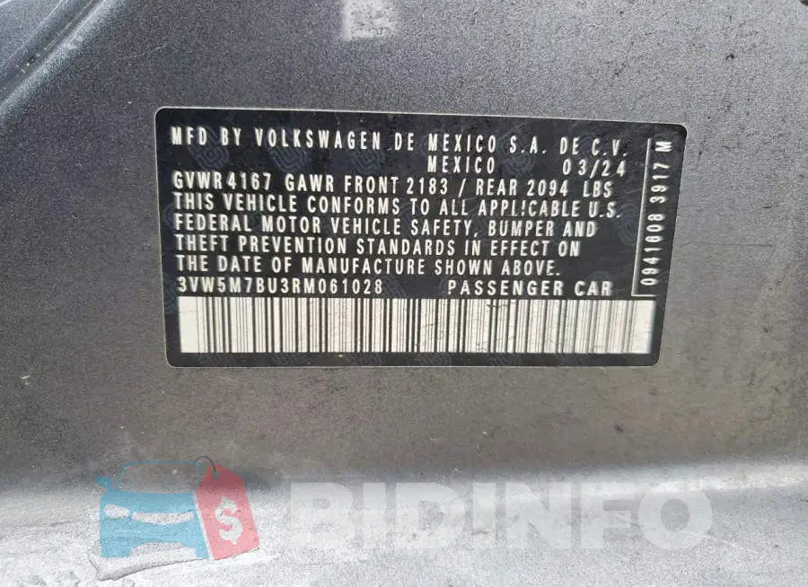 3VW5M7BU3RM061028 Photo# 12