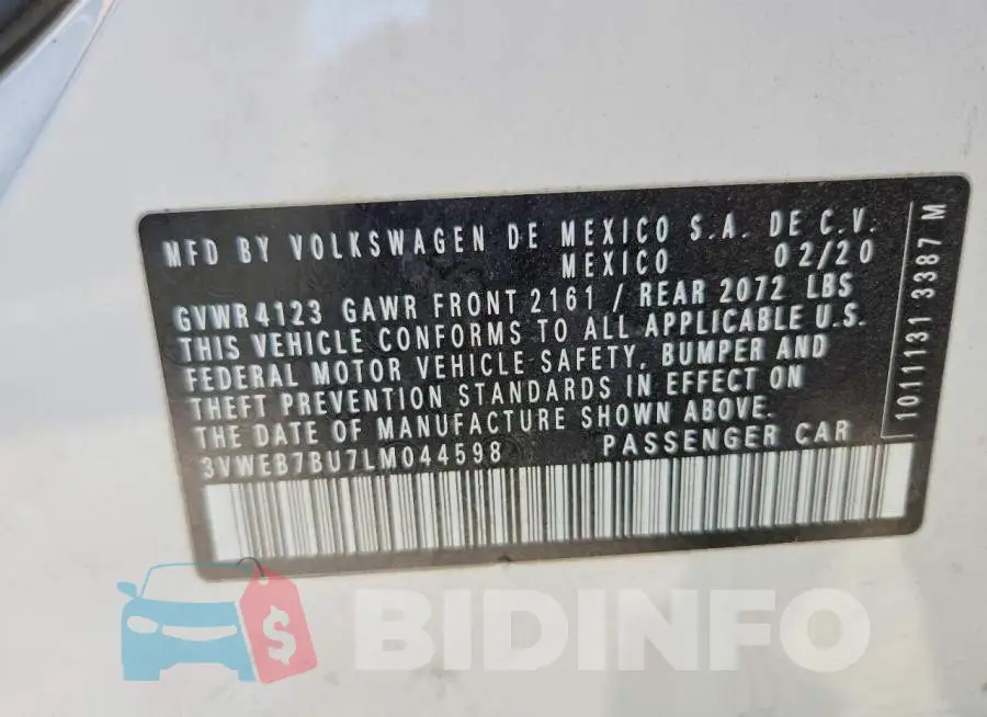 3VWEB7BU7LM044598 Photo# 13