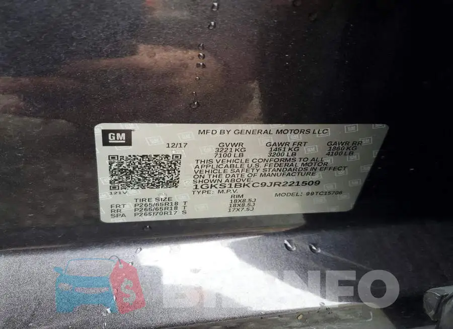 1GKS1BKC9JR221509 Photo# 14