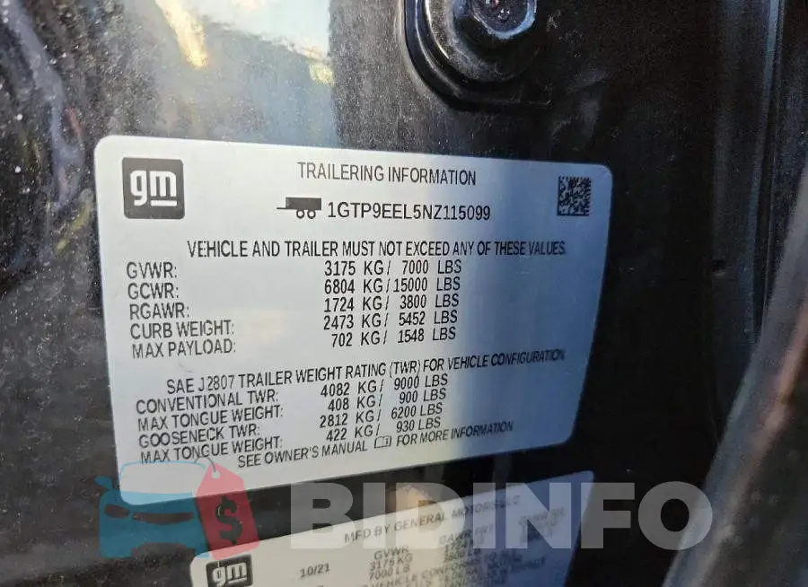 1GTP9EEL5NZ115099 Photo# 12