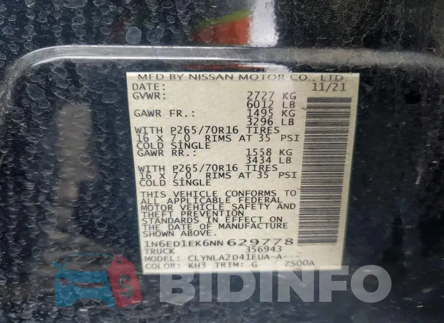 1N6ED1EK6NN629778 Photo# 12