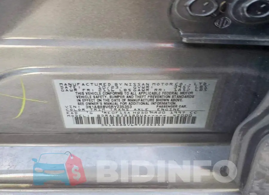 3N1AB8BV6RY235353 Photo# 12