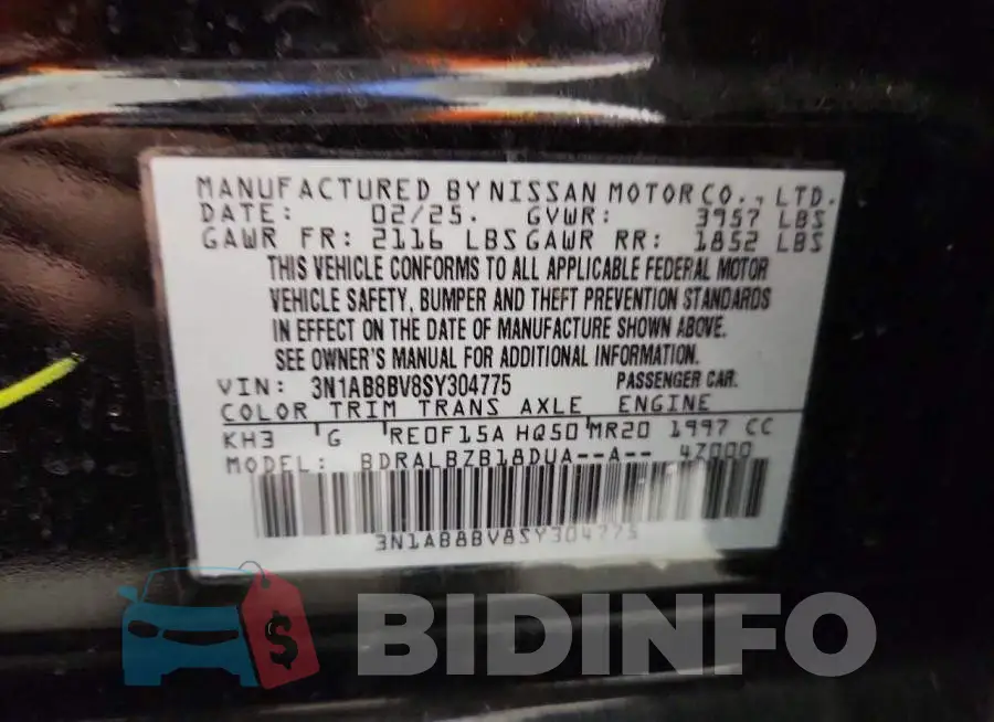 3N1AB8BV8SY304775 Photo# 12