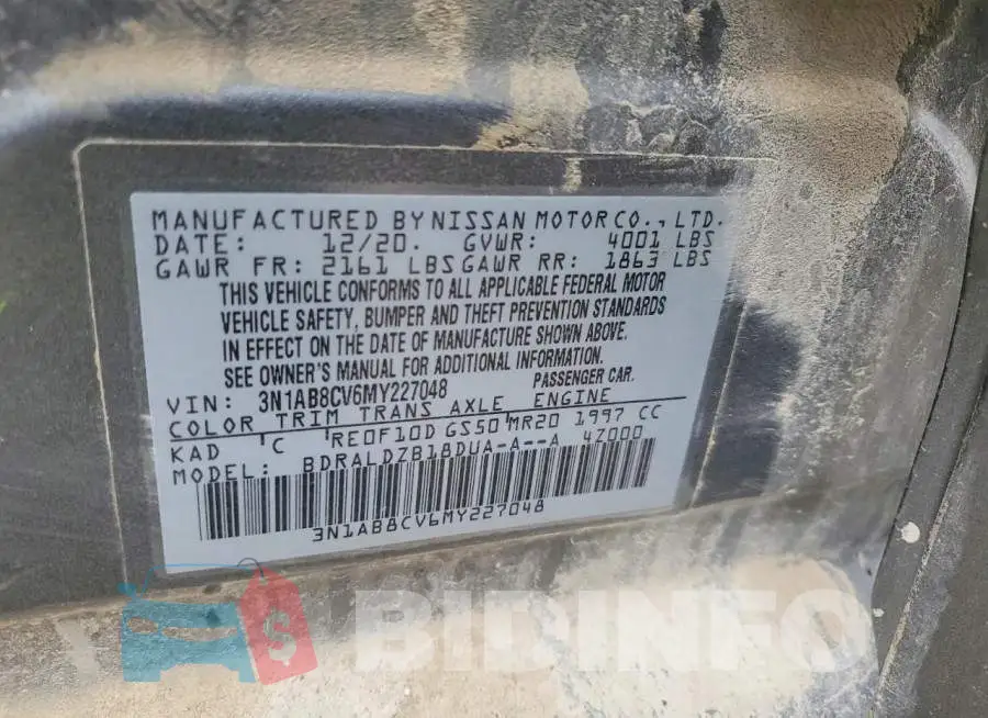 3N1AB8CV6MY227048 Photo# 13
