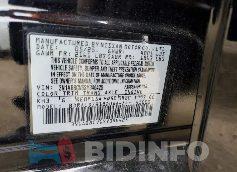 3N1AB8CV6SY346425 Photo# 12