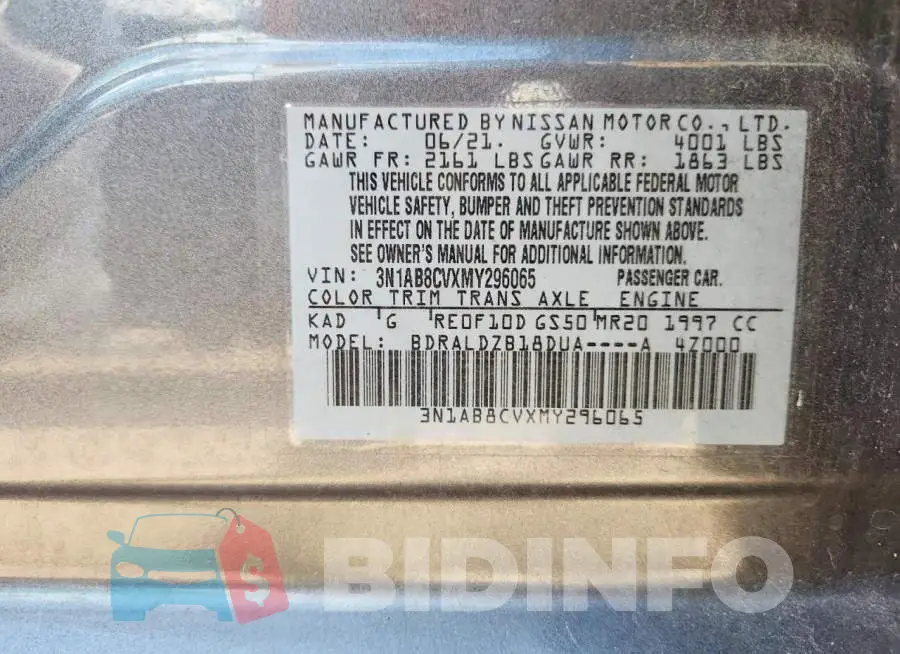 3N1AB8CVXMY296065 Photo# 12