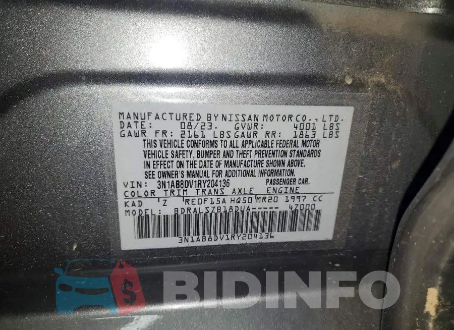 3N1AB8DV1RY204136 Photo# 12