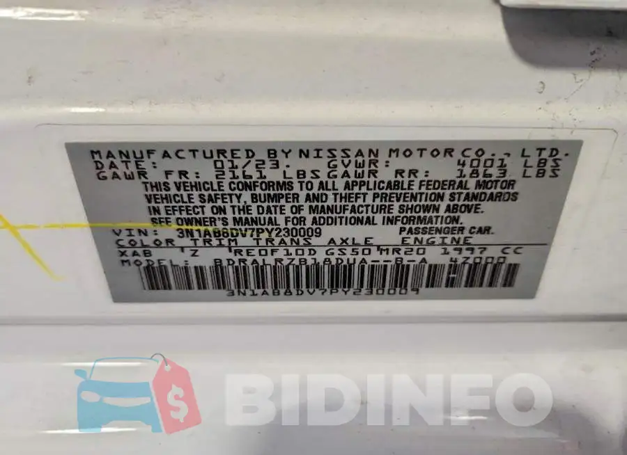 3N1AB8DV7PY230009 Photo# 13