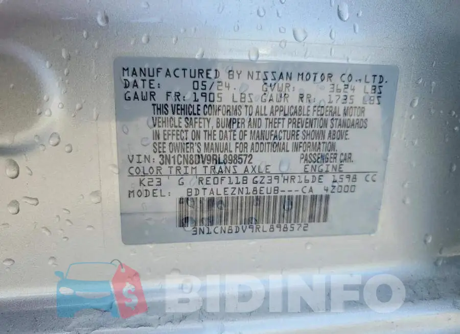 3N1CN8DV9RL898572 Photo# 12
