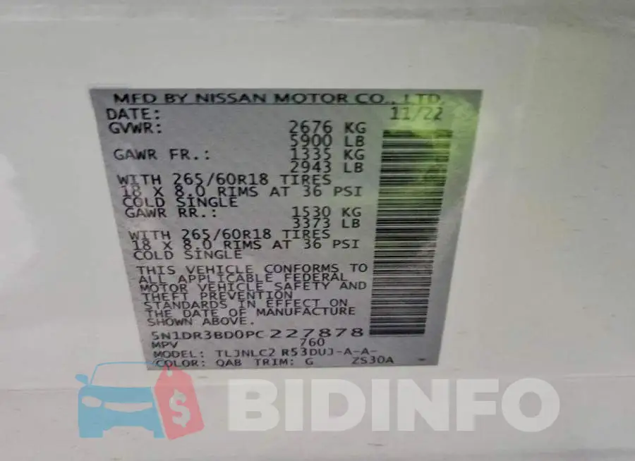 5N1DR3BD0PC227878 Photo# 12