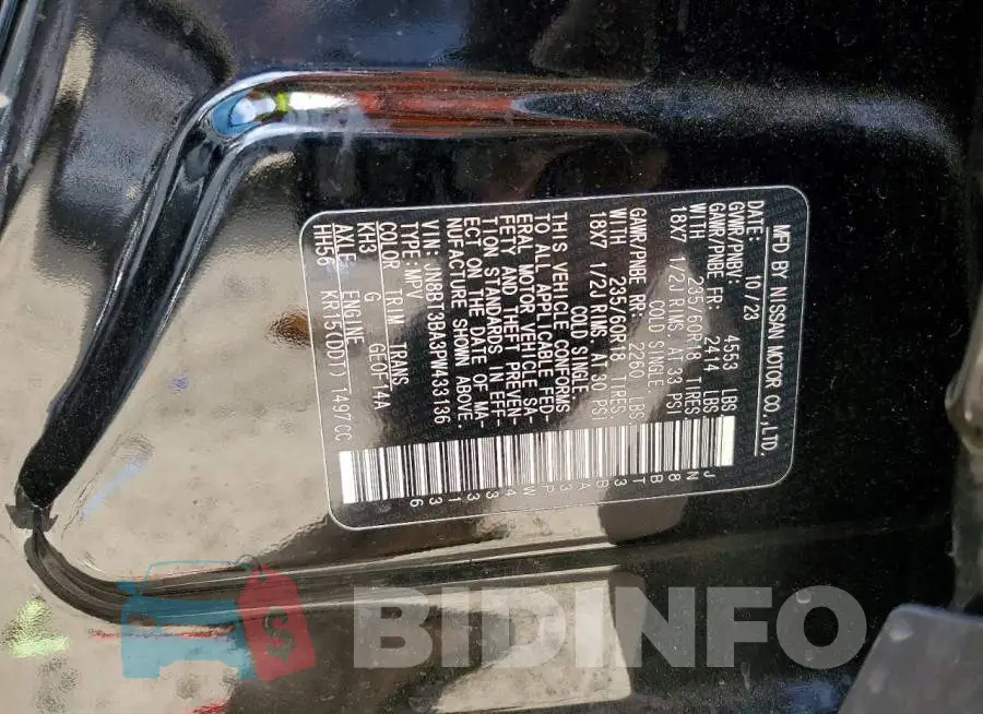 JN8BT3BA3PW433136 Photo# 12