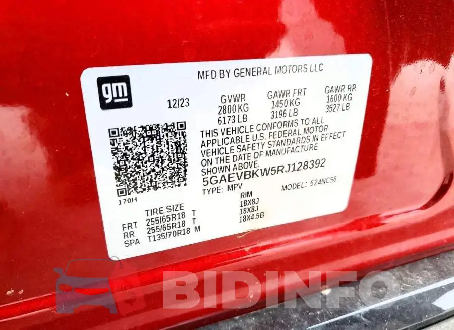 5GAEVBKW5RJ128392 Photo# 13