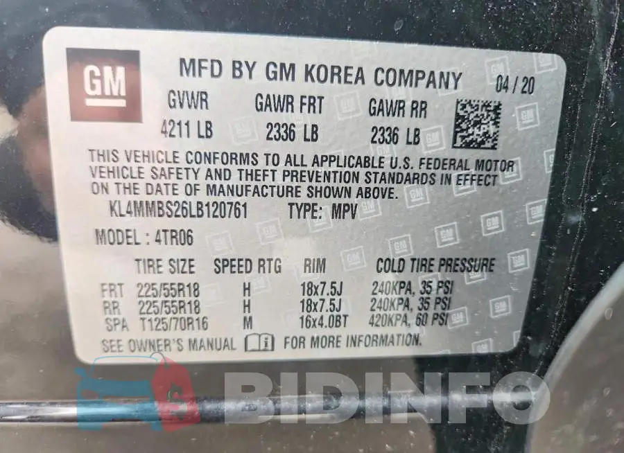 KL4MMBS26LB120761 Photo# 12